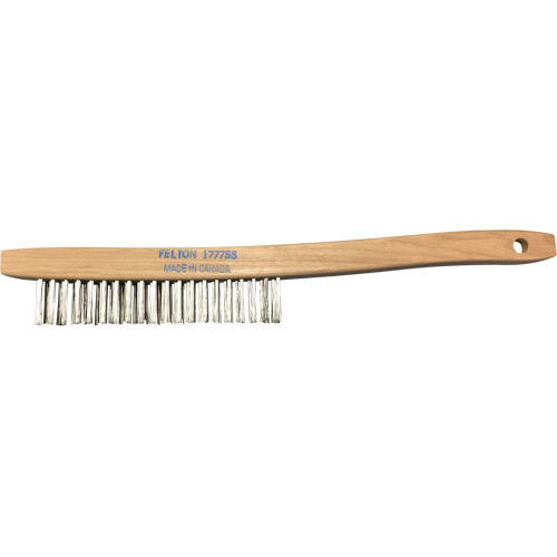 Curved-Handle Scratch Brushes, Stainless Steel, 3 x 19 Wire Rows, 14" Long Northern Industrial Supply Inc.