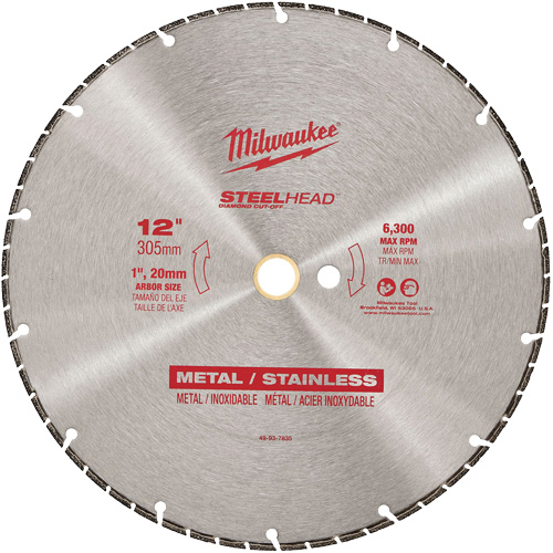 Lame &agrave; tronçonner au diamant Steelhead, 12", Pour M&eacute;tal Northern Industrial Supply Inc.
