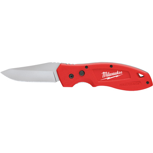 FASTBACK Smooth Folding Pocket Knife, 7-3/4" Blade, Stainless Steel Blade, Metal Handle Northern Industrial Supply Inc.