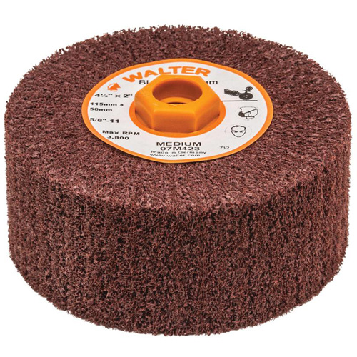 Tambour de conditionnement de surface Blendex, 4-1/2" dia. x 2" la, 5/8"-11 Arbre, Grain Moyen Northern Industrial Supply Inc.