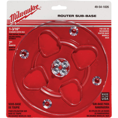 Clear 7" Diameter 1-3/16" Center Hole Sub-Base Northern Industrial Supply Inc.