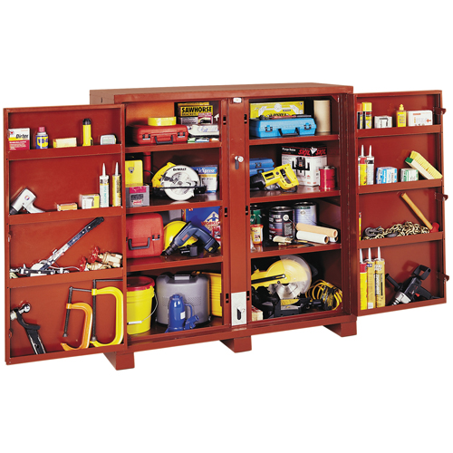 Armoire &agrave; tablettes Jobsite, Acier, 47,5 pi³, Rouge Northern Industrial Supply Inc.