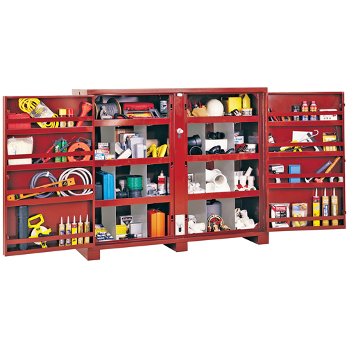 Armoire &agrave; tablettes Jobsite, Acier, 49 pi³, Rouge Northern Industrial Supply Inc.