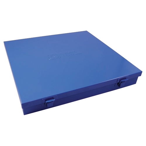 Boîte en m&eacute;tal mince, 12" P x 11-1/2" la x 1-3/4" h, Bleu Northern Industrial Supply Inc.