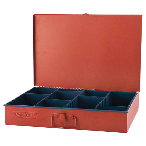 Compartment Box With 12 Adjustable Compartments, 12" D x 18" W x 3" H, Red Northern Industrial Supply Inc.