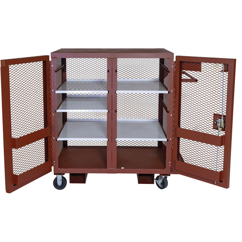 Armoire mobile en treillis, Acier, 37 pi³, Rouge Northern Industrial Supply Inc.
