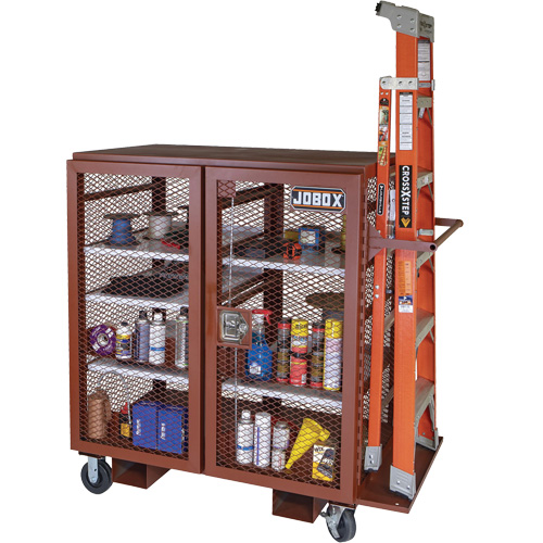 Armoire mobile en treillis, Acier, 37 pi³, Rouge Northern Industrial Supply Inc.