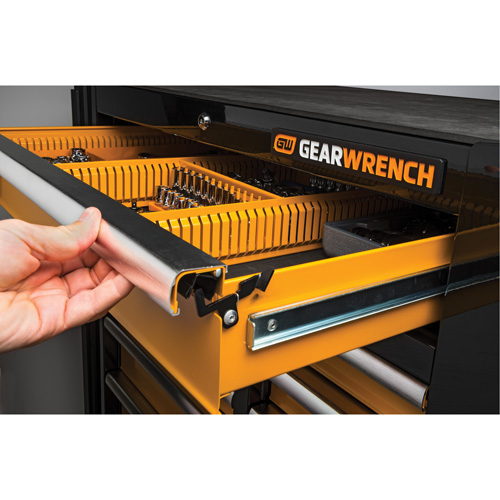 Powered Tool Cart, 11 Drawers, 42-1/2" W x 24-7/16" D x 41" H, Black/Orange Northern Industrial Supply Inc.