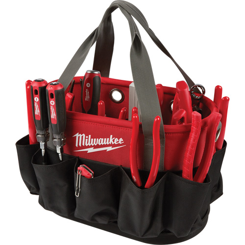 Sac ovale utilitaire, Nylon balistique, 24 pochettes, Noir/Rouge Northern Industrial Supply Inc.