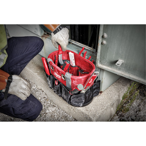 Sac ovale utilitaire, Nylon balistique, 24 pochettes, Noir/Rouge Northern Industrial Supply Inc.