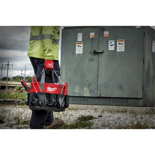 Sac ovale utilitaire, Nylon balistique, 24 pochettes, Noir/Rouge Northern Industrial Supply Inc.