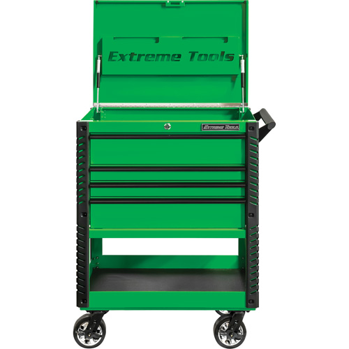 EX Deluxe Series Tool Cart, 4 Drawers, 22-7/8" L x 33" W x 44-1/4" H, Green Northern Industrial Supply Inc.