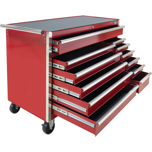 Industrial Tool Cart, 12 Drawers, 56" W x 24-1/2" D x 38-1/8" H, Red Northern Industrial Supply Inc.