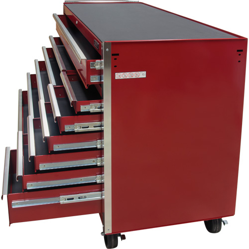 Industrial Tool Cart, 12 Drawers, 56" W x 24-1/2" D x 38-1/8" H, Red Northern Industrial Supply Inc.