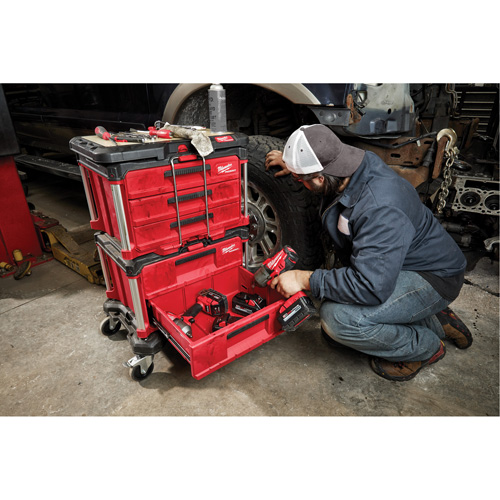 Boîte &agrave; outils avec 3 tiroirs Packout, 16-1/3" x 14-1/3" x 22-1/5", Noir/Rouge Northern Industrial Supply Inc.