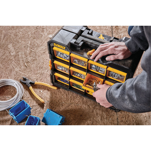 Organisateur Flip-Bin, 3-7/8" la x 17-3/4" p x 13-7/8" h, Noir/Jaune Northern Industrial Supply Inc.
