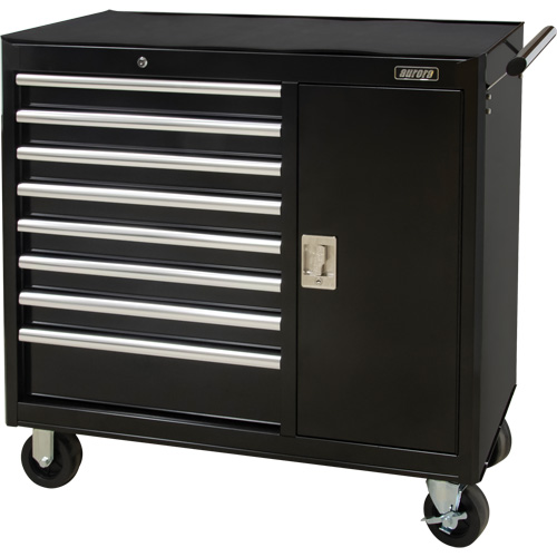 Industrial Tool Cart, 8 Drawers, 44-3/10" W x 21-1/10" D x 36-7/10" H, Black Northern Industrial Supply Inc.