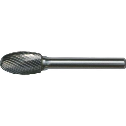 CLEVELAND Solid Carbide Burrs - Oval Shape, SE-5, 1/2" Dia., 1/4" Shank, 7/8" Depth of Cut Northern Industrial Supply Inc.
