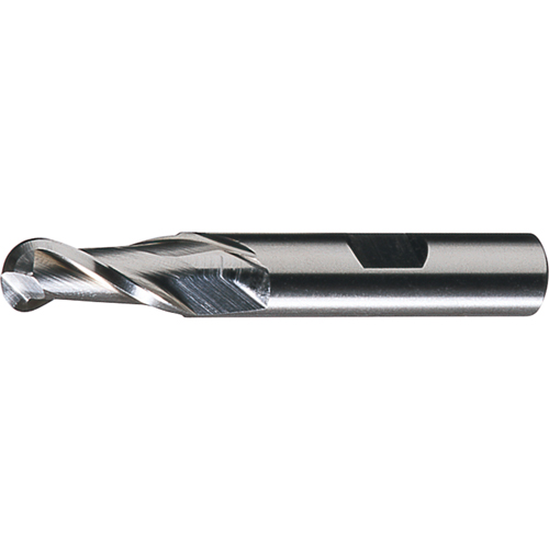 CLEVELAND Centre Cutting Ball Nose Single End Finishers, 1/2" Dia., 2 Flutes, Cobalt Northern Industrial Supply Inc.