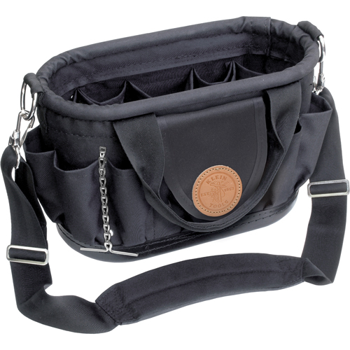 Tool Tote with Shoulder Strap, Polyester, 17 Pockets, Black Northern Industrial Supply Inc.