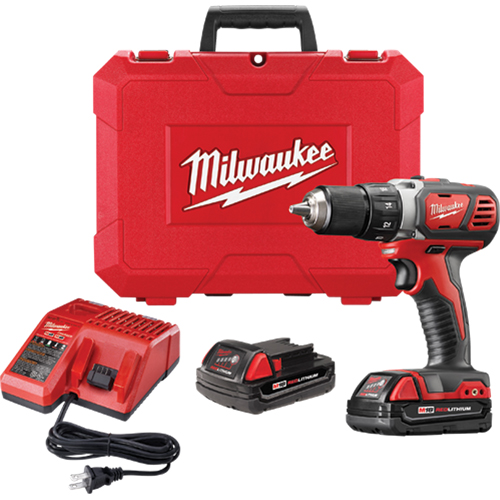 M18 Compact Drill/Driver Kit, Lithium-Ion, 18 V, 1/2" Chuck, 500 in-lbs Torque Northern Industrial Supply Inc.