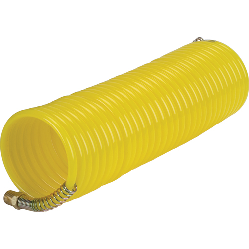 Nylon Coil Air Hose With Fittings, Air, 1/4" ID x 25' L, Nylon, 200 PSI at 23°C Northern Industrial Supply Inc.