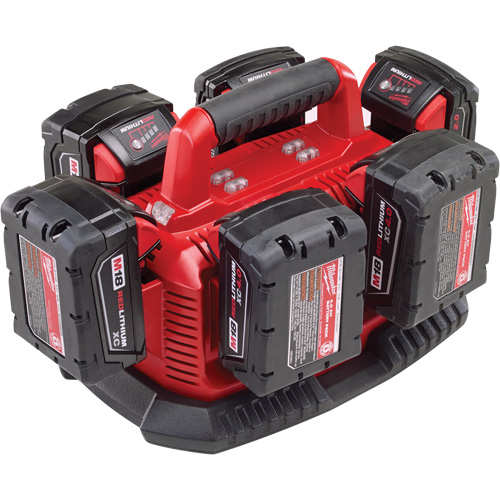 M18 Six Pack Sequential Charger, 18 V, Lithium-Ion Northern Industrial Supply Inc.