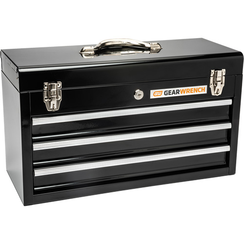 Boîte &agrave; outils portative, 20" la, 3 tiroirs, Noir Northern Industrial Supply Inc.