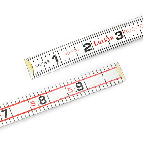 R&egrave;gle en bois pliante, 6' lo, Bois, Graduations de 1/6" Northern Industrial Supply Inc.