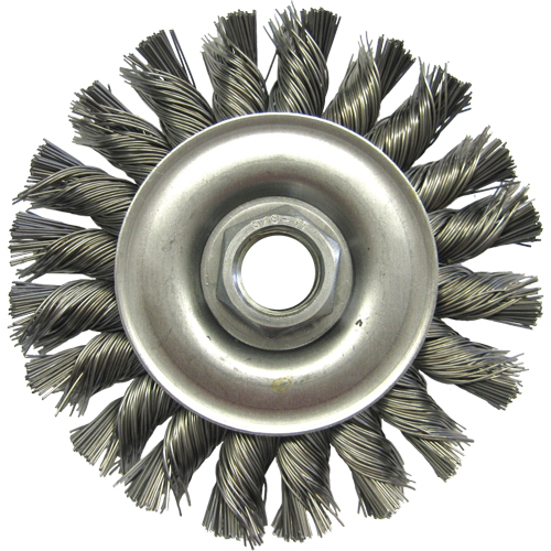 Wire Wheel Brushes, 4" Dia., 0.02" Fill, 5/8"-11 Arbor, Steel Northern Industrial Supply Inc.