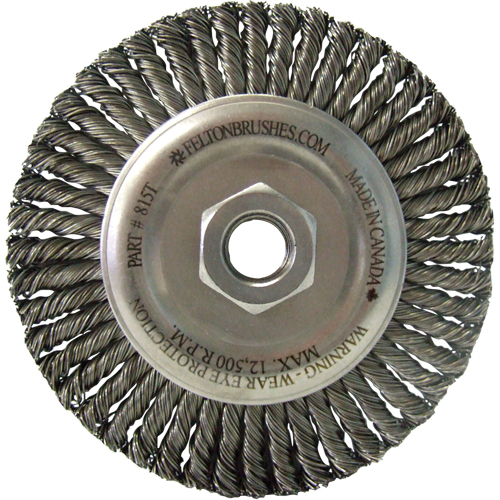 Wire Wheel Brushes, 5-7/8" Dia., 0.02" Fill, 5/8"-11 Arbor, Steel Northern Industrial Supply Inc.