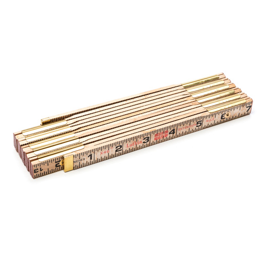 Red End&reg; Rule with Two 6" Slide Rule Extensions, 6' L, Wood, 1/16" Graduations Northern Industrial Supply Inc.