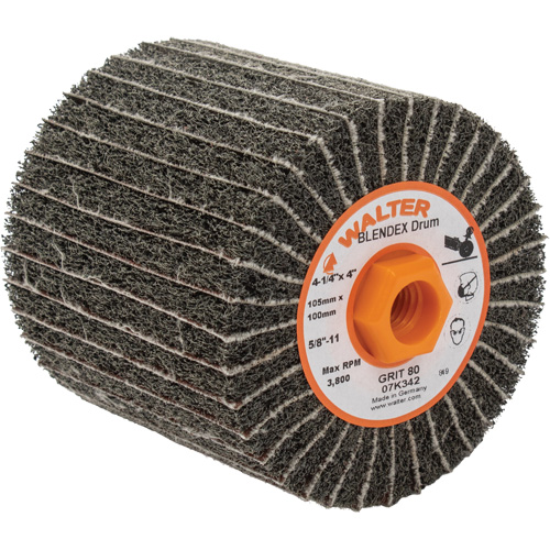 Tambours de finition Two-In-One ALLSTEEL, 4-1/4" dia. x 4" la, 5/8"-11 Arbre, Grain 80 Northern Industrial Supply Inc.