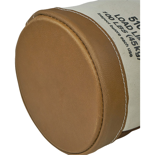 Leather-Bottom Bucket, 17" H, Canvas, White Northern Industrial Supply Inc.