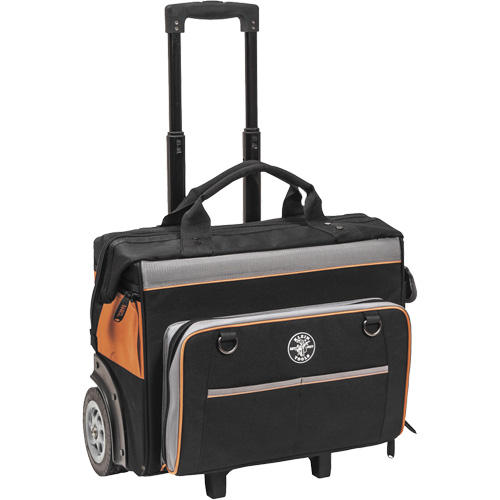 Tradesman Pro Rolling Tool Bag, Ballistic Polyester, 24 Pockets, Black/Orange Northern Industrial Supply Inc.