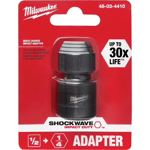 Adaptateur de douille carr&eacute;e &agrave; hexagonale pour tournevis &agrave; percussion Shockwave, Chocs, Prise 1/4", Douille 1/2", 1,875" lo Northern Industrial Supply Inc.