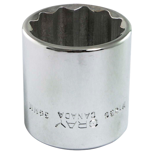 Socket, 13 mm, 1/2" Drive, 12 Points Northern Industrial Supply Inc.