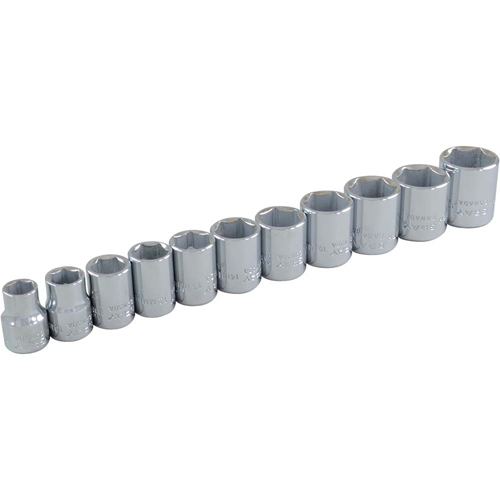 Socket Set, 11 Pcs, 3/8" Drive Size Northern Industrial Supply Inc.
