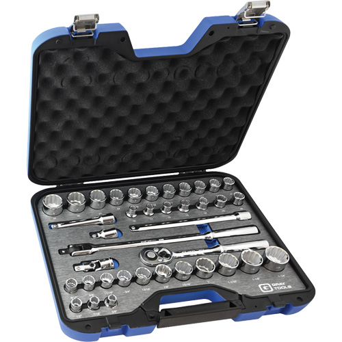 SAE & Metric Socket & Attachments Set, 38 Pcs, 1/2" Drive Size Northern Industrial Supply Inc.