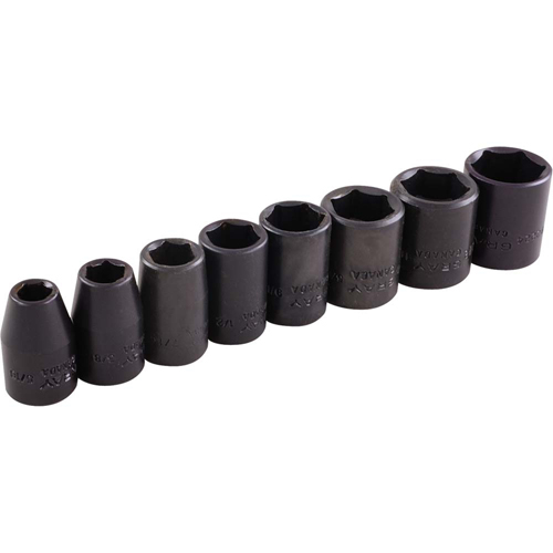 Socket Set, 8 Pcs, Impact, 3/8" Drive Size Northern Industrial Supply Inc.