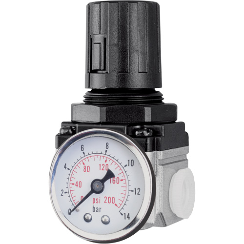 R&eacute;gulateur de d&eacute;bit d'air (manom&egrave;tre compris), 1/4" NPT, PSI max. de 220 PSI, Modulaire Northern Industrial Supply Inc.