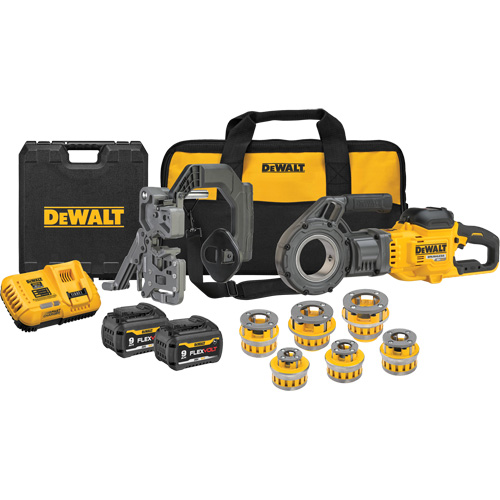 Trousse de fili&egrave;res &agrave; tuyaux sans fil FlexVolt Max* avec t&ecirc;tes fili&egrave;res, 30 tr/min, Filetage de la tige 1/2" - 2" Northern Industrial Supply Inc.