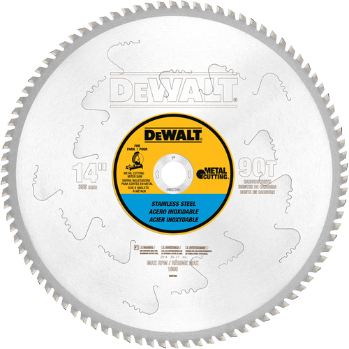 Lame de scie pour coupe d'acier inoxydable Metal Cutting, 14", 90 dents, Pour M&eacute;tal Northern Industrial Supply Inc.