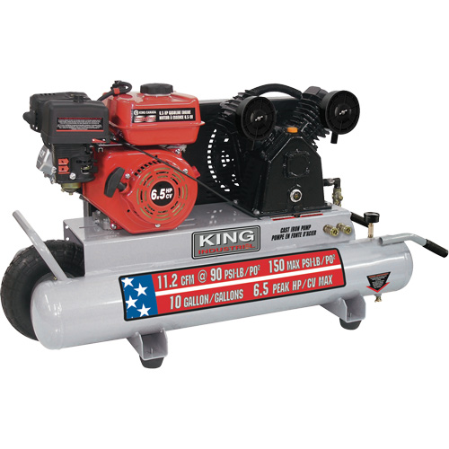 Compresseur d'air sur brouette, Essence, 10 gal. (12 gal. US), 150 PSI Northern Industrial Supply Inc.