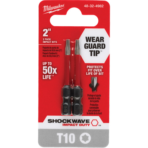 Embout de tournevis Shockwave Impact Duty, Torx, T-10, Prise 1/4" Northern Industrial Supply Inc.