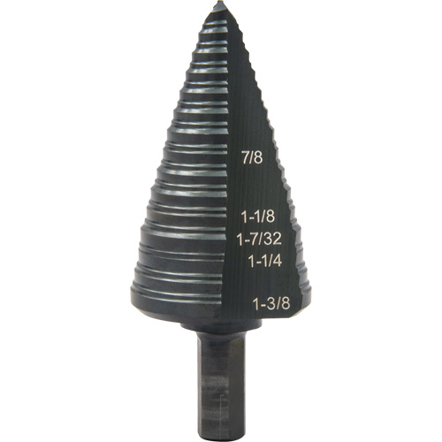 #12 Multi-Hole Step Drill Bit, 7/8" - 1-3/8" , 1/16" Increments, High Speed Steel Northern Industrial Supply Inc.