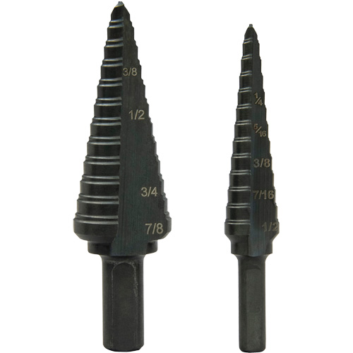 Step Bit Set, 1/8"/3/16" - 1/2"/7/8"  Northern Industrial Supply Inc.