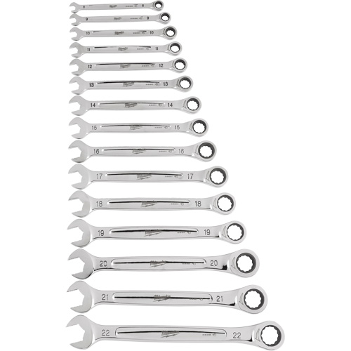 Jeu de cl&eacute;s &agrave; cliquet, Combinaison, 15 morceaux, M&eacute;trique Northern Industrial Supply Inc.