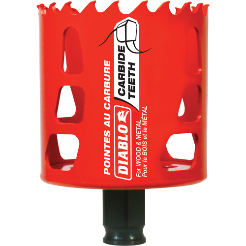 Wood & Metal Hole Saw, 2-1/2", 2-3/8" Depth of Cut, Carbide Northern Industrial Supply Inc.