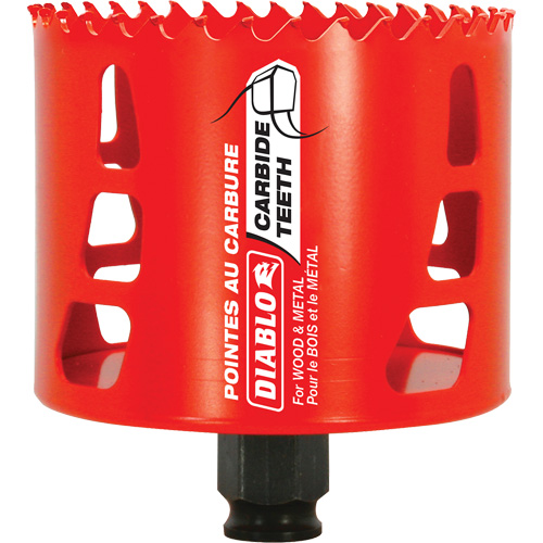 Wood & Metal Hole Saw, 3-1/4", 2-3/8" Depth of Cut, Carbide Northern Industrial Supply Inc.